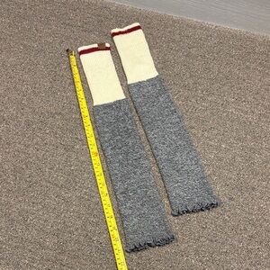 Roots Gray and Cream Leg Warmers